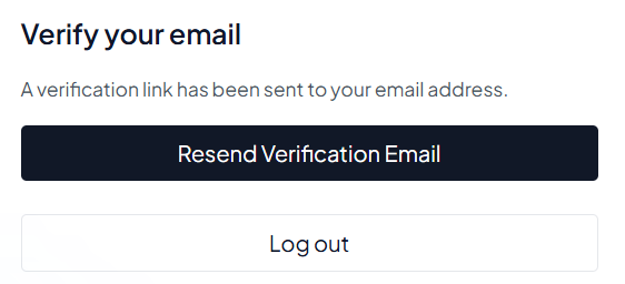 Email verification notice